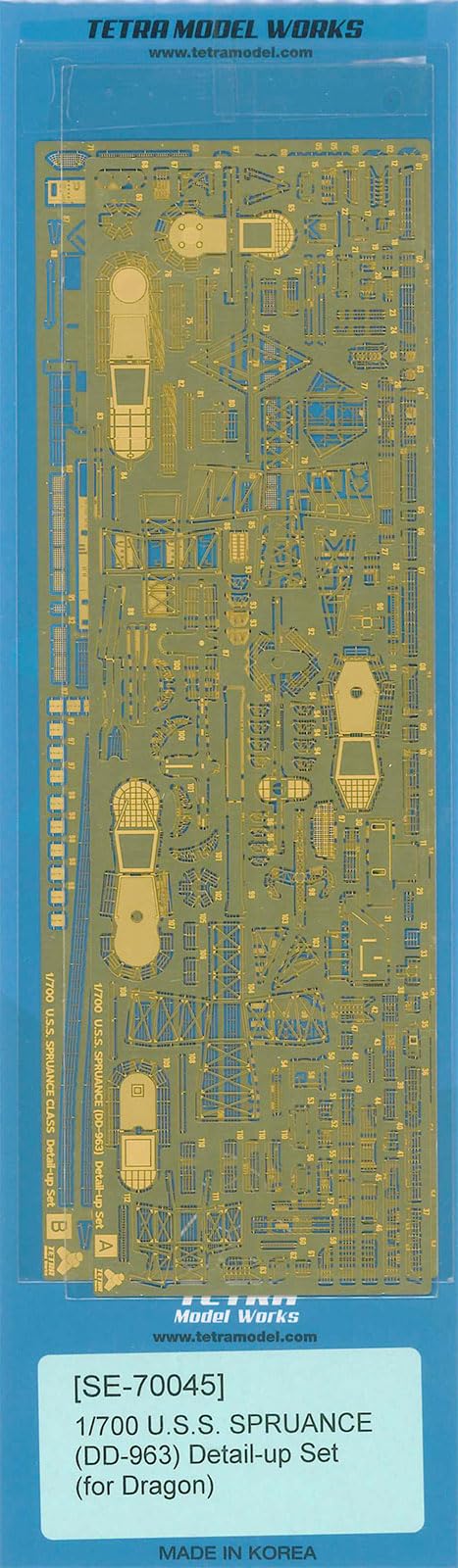 

Tetra Models SE Series Spruance Destroyer DR Plastic Model Kit Parts SE7045 1/700 DD-963 (for Company)