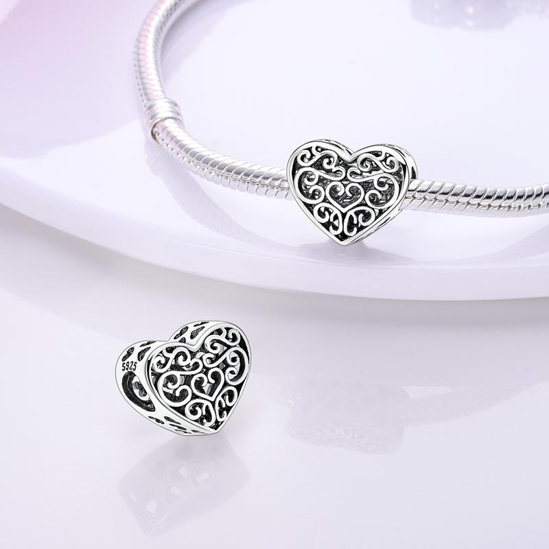 Charms Originale Colorful Heart Beads Fits Bracelets Necklace For Women Charm Copper Luxury Diy Jewelry Fine Party Gifts