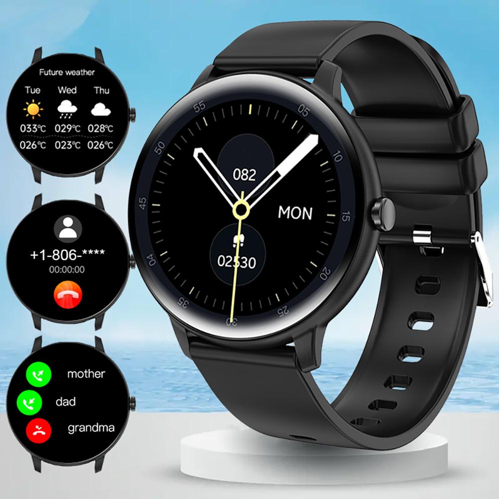 Smart Watch QTLLBT, with Call Answering Function, Fitness and Step Tracker, Photo Taking, Sedentary Reminder Weather Forecast, Multiple Sports Modes