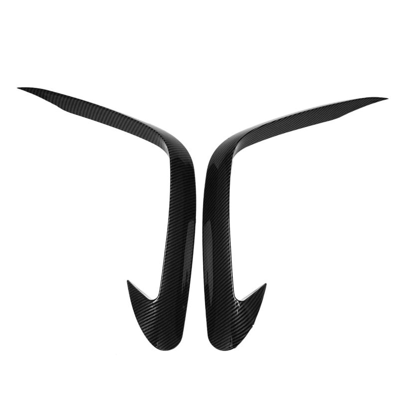 For Hyundai Tucson NX4 2020 2025 Front Fog Light Lamp Cover Trim Bumper Molding Eyebrow Eyelid Carbon Fiber Chrome Decoration