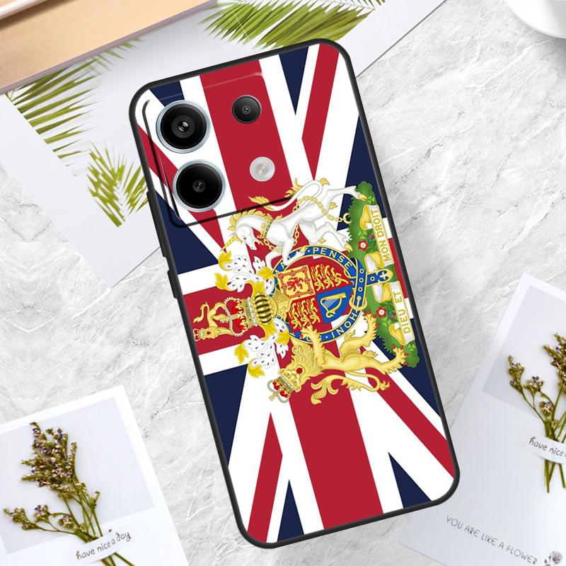 England British UK Union Jack Flag Case For Redmi Note 13 Pro Plus 12 11 10 9 Pro 9S 10S 11S 12S 10A 9C 10C 12C 13C Back Cover