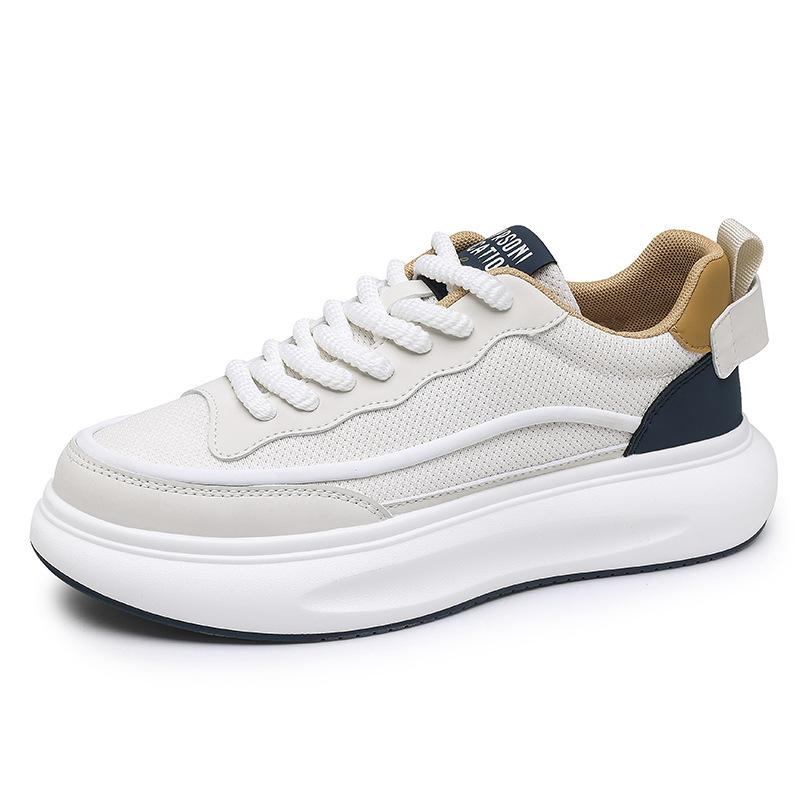New casual board shoes, advanced sense, trendy fashion, versatile sports men's shoes, soft sole, light, comfortable and breathable white shoes