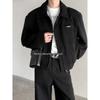Men's American Style Short Jacket: Trendy Korean Ins Street Fashion, High-Class Zipper Lapel for Spring & Autumn
