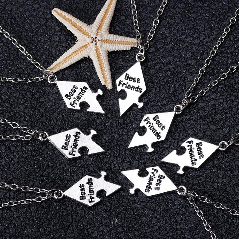 7 Piece Set Of Best Friend Sisters Good Friend Necklace Bff Friendship Pendant Word Ladies Jewelry Gift Necklace 2020