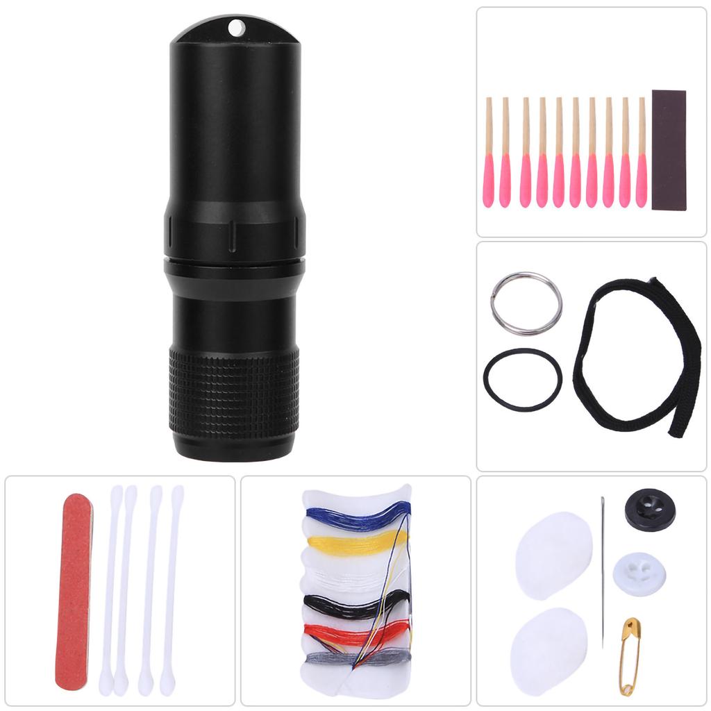 Portable Metal Capsule Container Waterproof Storage Bottle Case Matches Kit for Outdoor Survival
