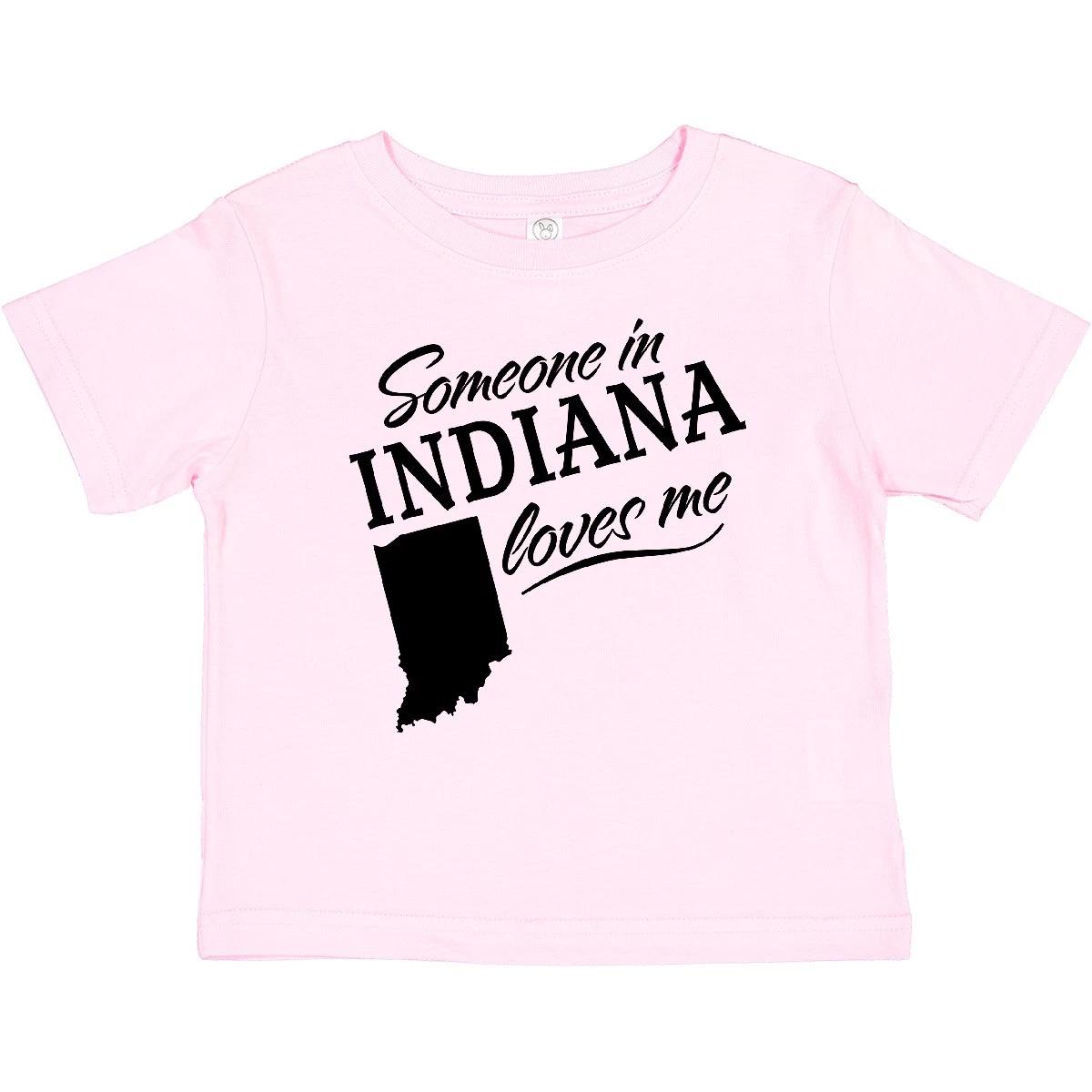 

Inktastic Someone In Indiana Loves Me Baby T-Shirt Home Family Grandparents Kids 140