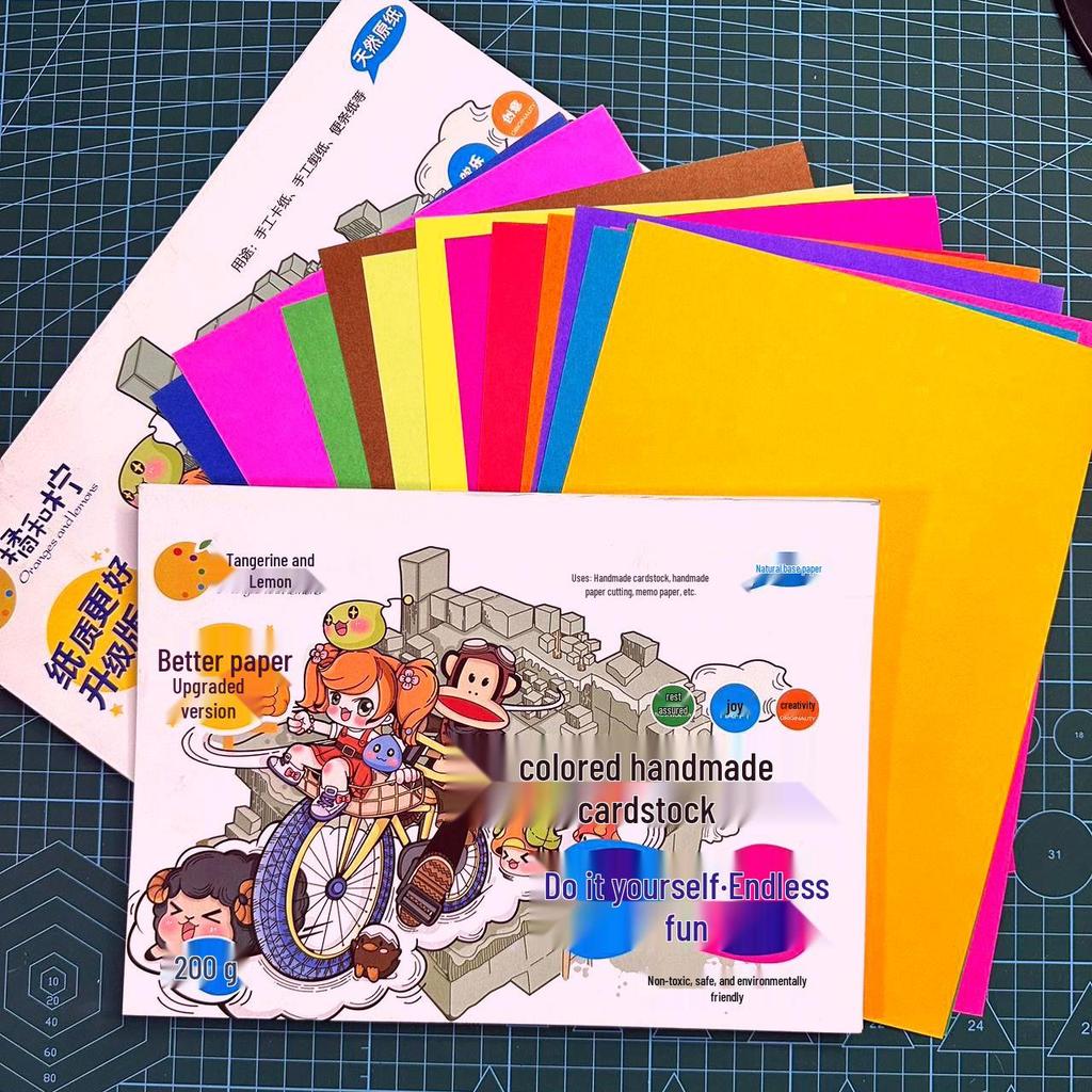 A4 Color & Black/White Cardstock, 200g, for Kids' Crafts & Art, Free Shipping