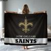 New Orleans Saints Print Flannel Blanket High Quality Warm Comfortable Cover for All Seasons Perfect for Gifts Home Decor