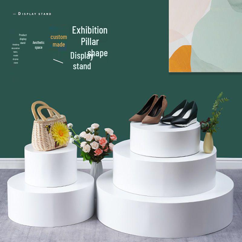 Circular Exhibition Stand: High & Low Platforms with Mannequin Base for Clothing Store Display