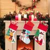 Popular Cartoon Christmas Stocking Gift Bag with Snowman & Santa Patterns - Festive Decoration and Gift Pendant