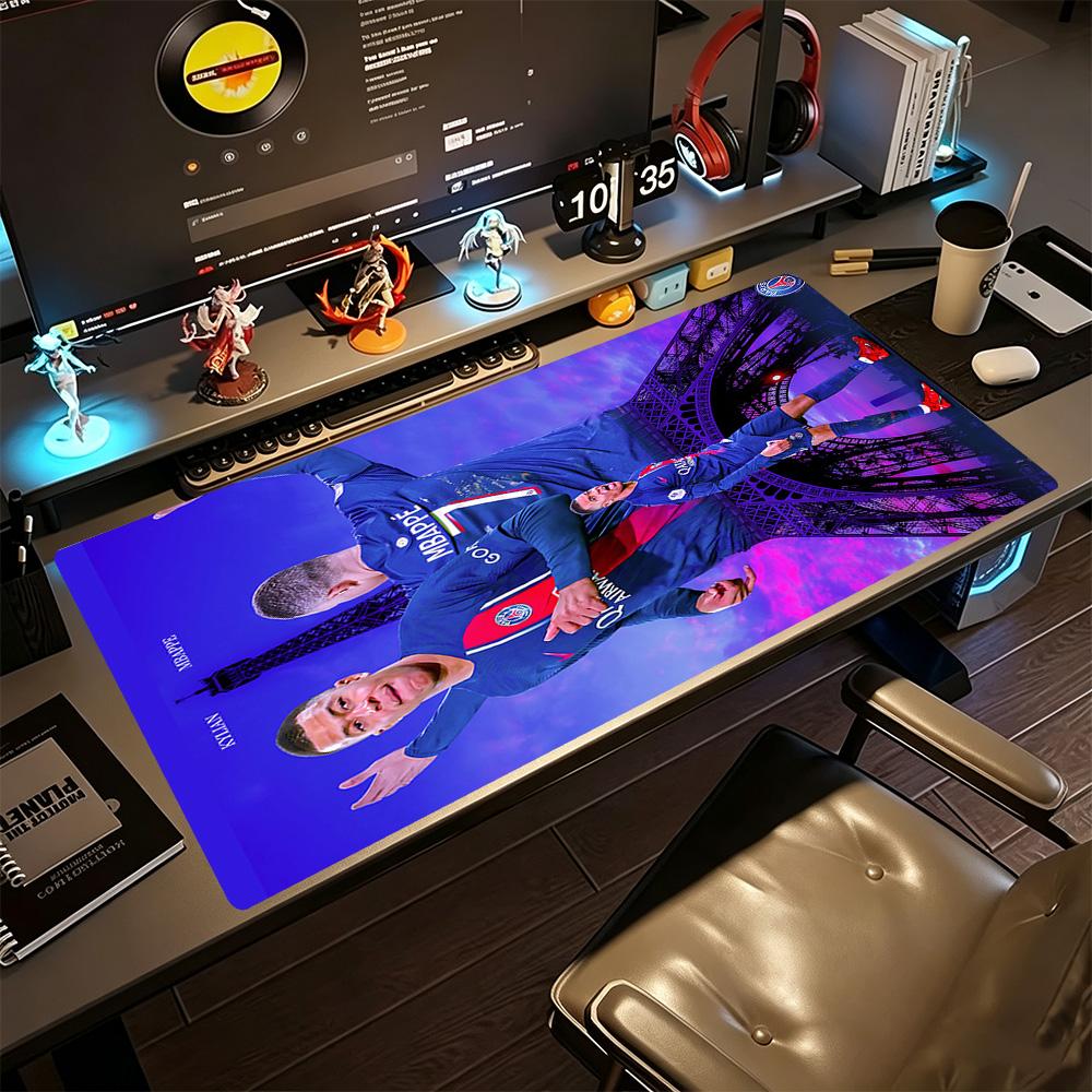 Star Player Kylian Mbappé Gaming Mouse Pad Gamer Mousepad Office Mouse Mats Non-Slip Rubber Base Office and Gaming Desk Decoration