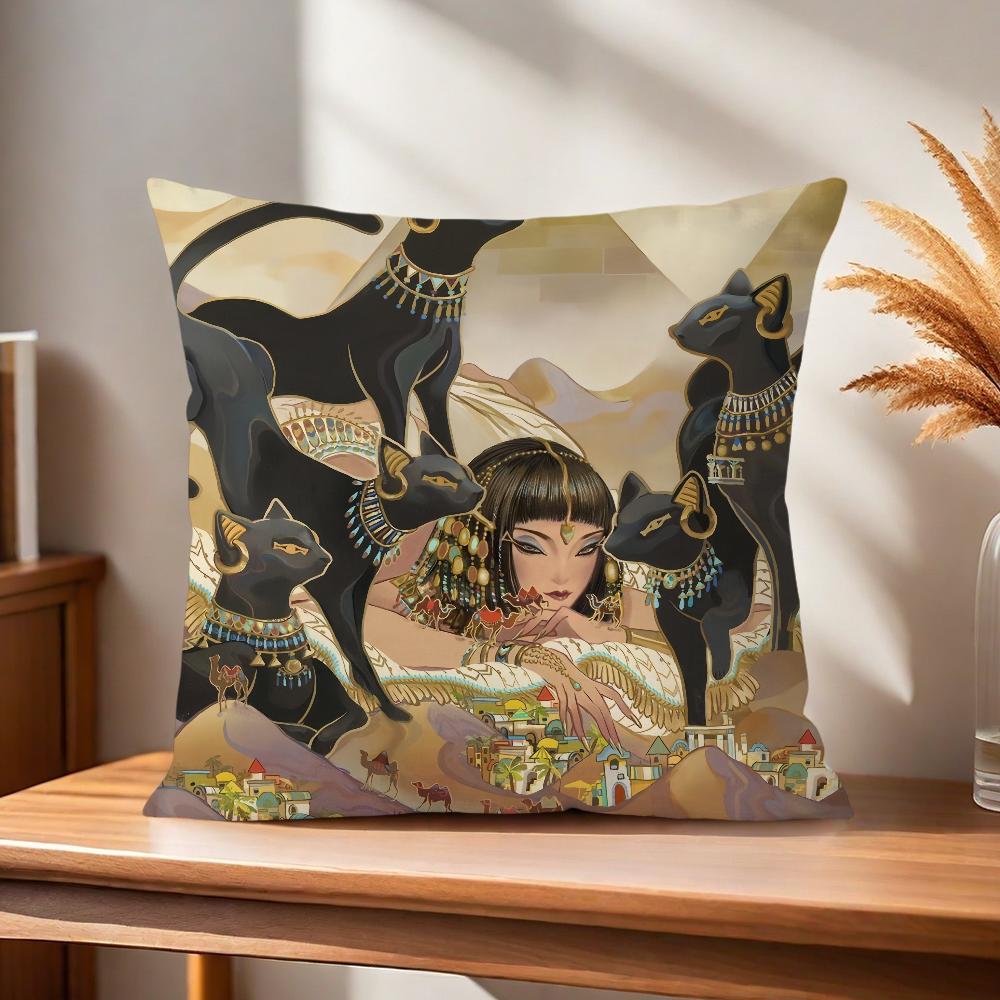 Design Ancient E-Egyptian art Comfortable soft Pillow Case for Sofa Living Room Home office Decor and Protective Covers