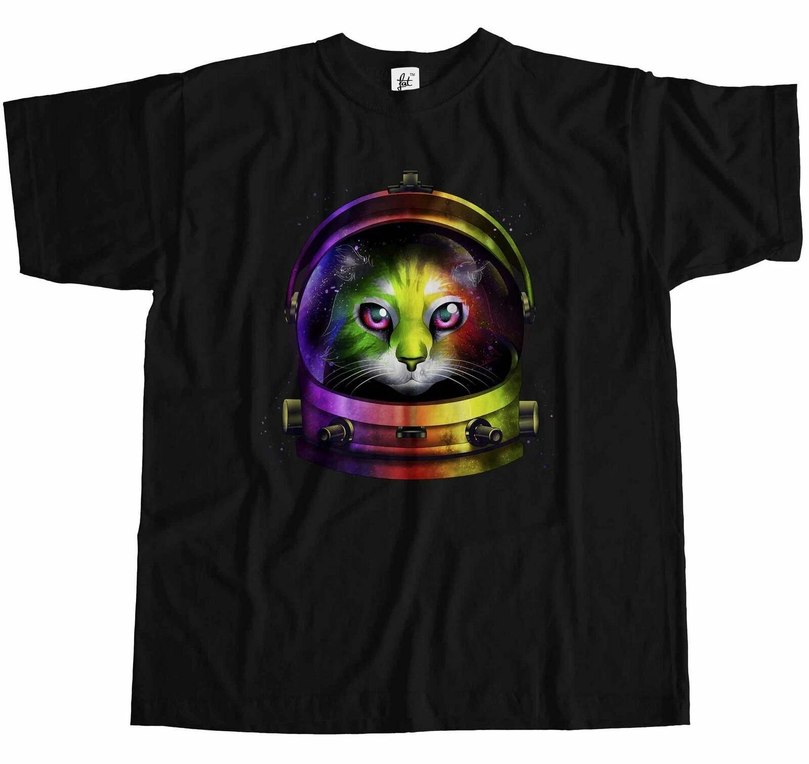 Astronaut Cat Space Mens T-Shirt XXXL