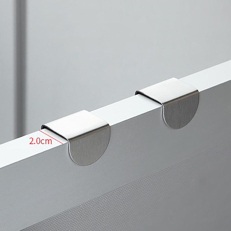 Stainless Steel Load-Bearing Z-Shaped Hook for Door, Cabinet, or Office Use