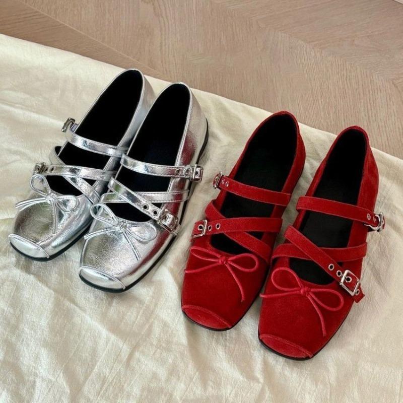 New Flat Ballet Shoes for Women's Retro Single-shoe Style