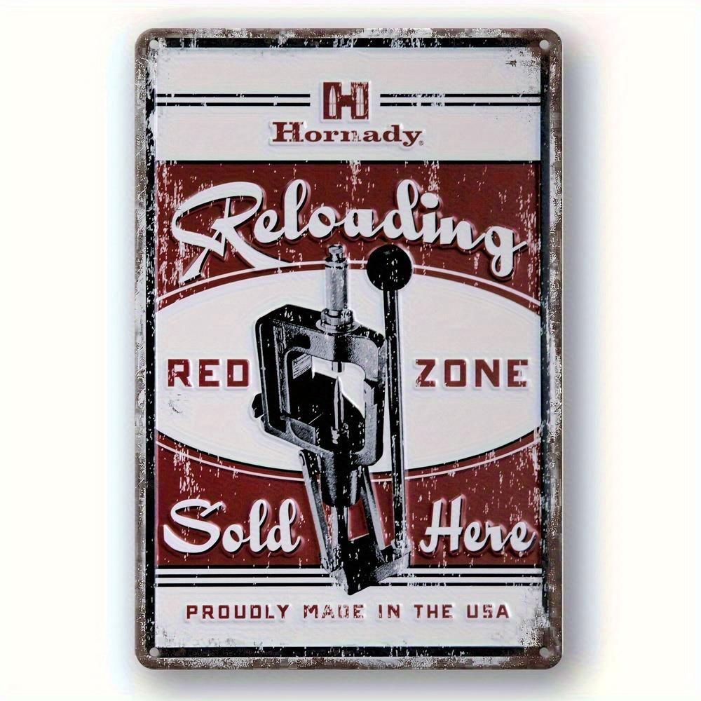

Vintage Hornady Reloading Redzone Metal Sign - Retro Aluminum Wall Decor for Home Bar, Cafe, Garage & for Man Cave - Waterproof 30x20cm