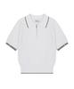 CHUCUCHU Cbess-Kts001W Cool Knit Half-Zip Short Sleeve Top