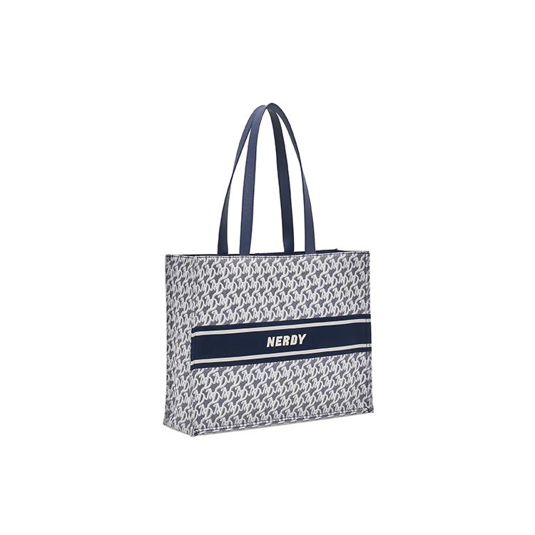 New NERDY Polyester Combo Bag Tote Bag Shopping Bag Handbag Shoulder Bag Unisex Navy Blue PNEF22AA061601