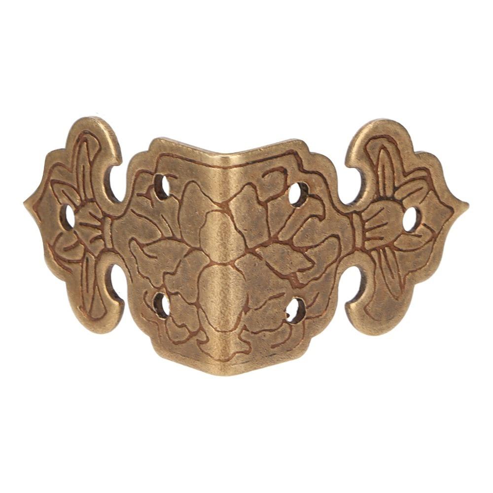 

10sets Copper Box Corner Protector Bronze Corner Guard Brackets Edge Safety Guard Desk бронзовий