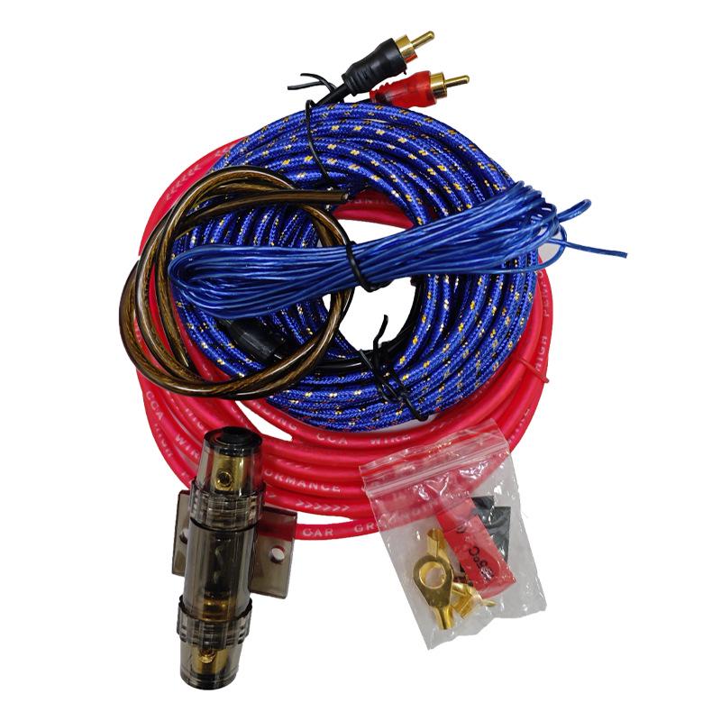 

Car Audio Amplifier Subwoofer Wiring Kit - Power Cord & Speaker Cable Set