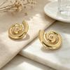 French Fashion 18K Gold Tassel Stainless Steel Earrings