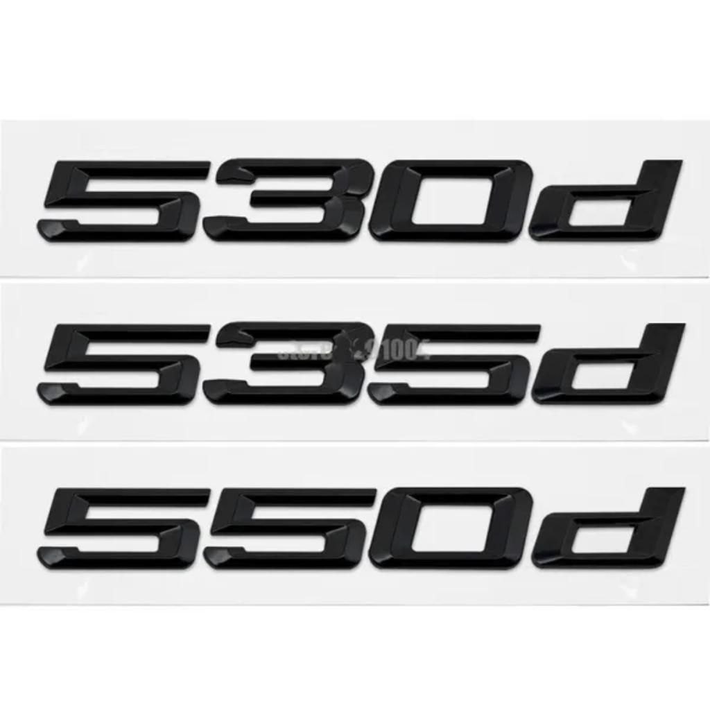 Auto-Kofferraum-hinteres Emblem-Logo-Aufkleber-Abzeichen-Chrom-Buchstaben-Zahl 530d 535d 550d für B/MW 5-Reihe