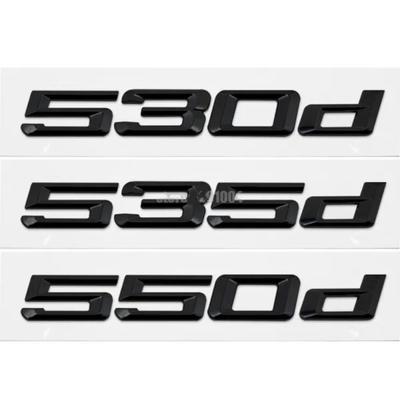 Pegatinas con logotipo y emblema trasero para maletero de coche, insignia con letras cromadas, número 530d 535d 550d para serie B/MW 5