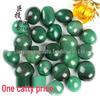 Ornement de gravier roulant en jade et fil d'or Green Dongling