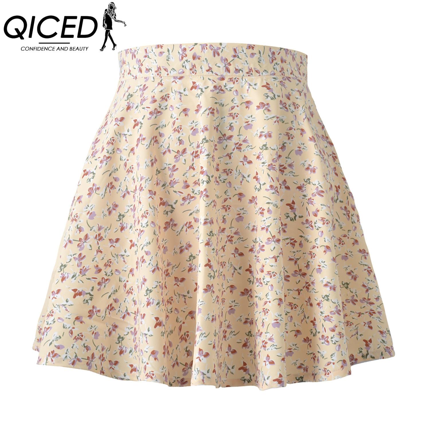 

QICED Женская Модная Повседневная Летняя Весенняя Юбка XL бежевый