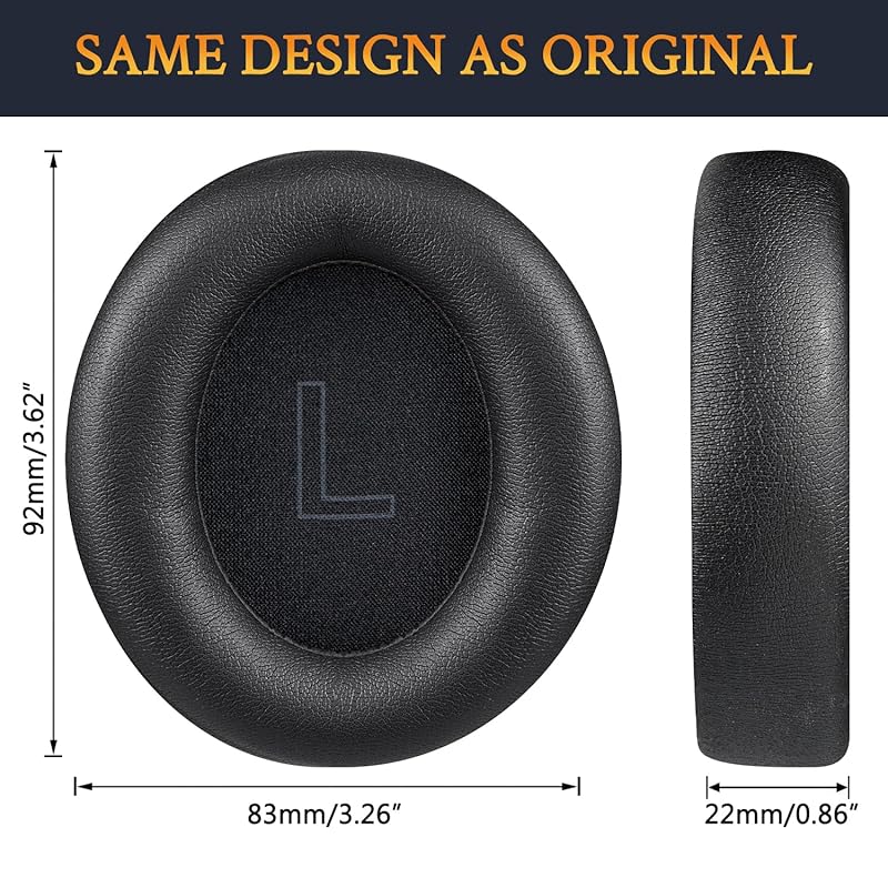 SOULWIT ear pads ear cushion for Anker Soundcore Life Compatible with Q30/Q35 soft protein leather ear cup noise isolation foam head pad comfortable