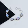 Dainty Milky Opal Gemstone Handmade 925 Sterling Silver Bracelet, Milky Opal Bracelet For Wife , Unisex Bracelet Gift For Her