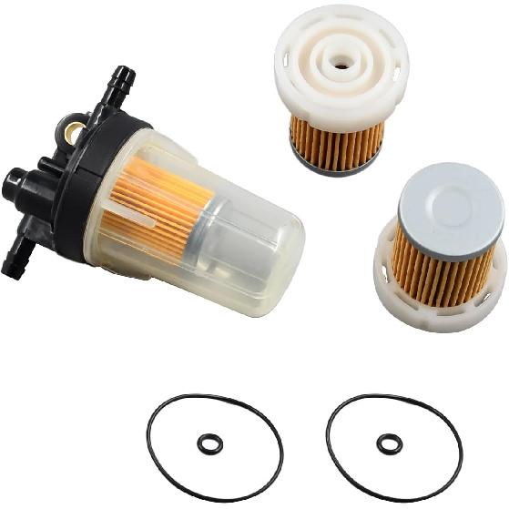 Fuel Filter Assembly 6A320-58862 6A320-58830 6A320-59930 Compatible with Kubota L B M Series RTV Tractor L2501 L2800 B2710 B2910 RTV900 M5640 2PCS