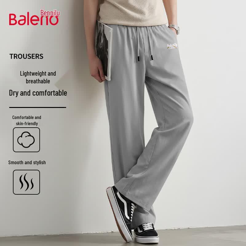 Baleno Men s Summer Lightweight Breathable Straight-Leg Casual Pants M