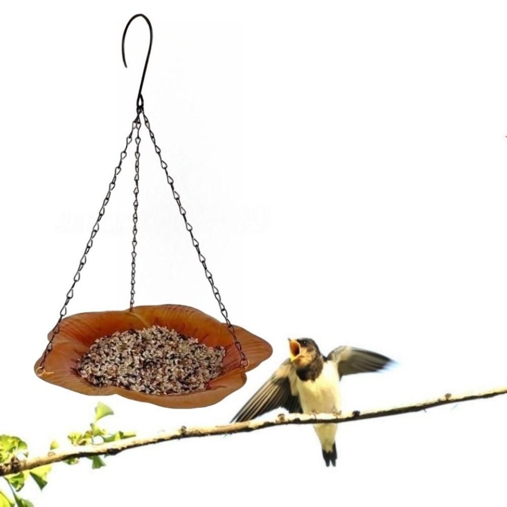 Flower Bird Feeder Balanced Outdoor Bird Food Dispenser Hanging Bird Tray  Courtyard Use