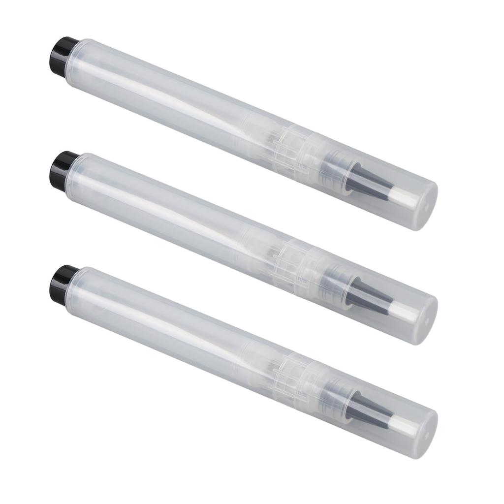 3pcs Empty Refillable Brush Pen for Makeup Portable Transparent Cosmetic Container Pens Applicator