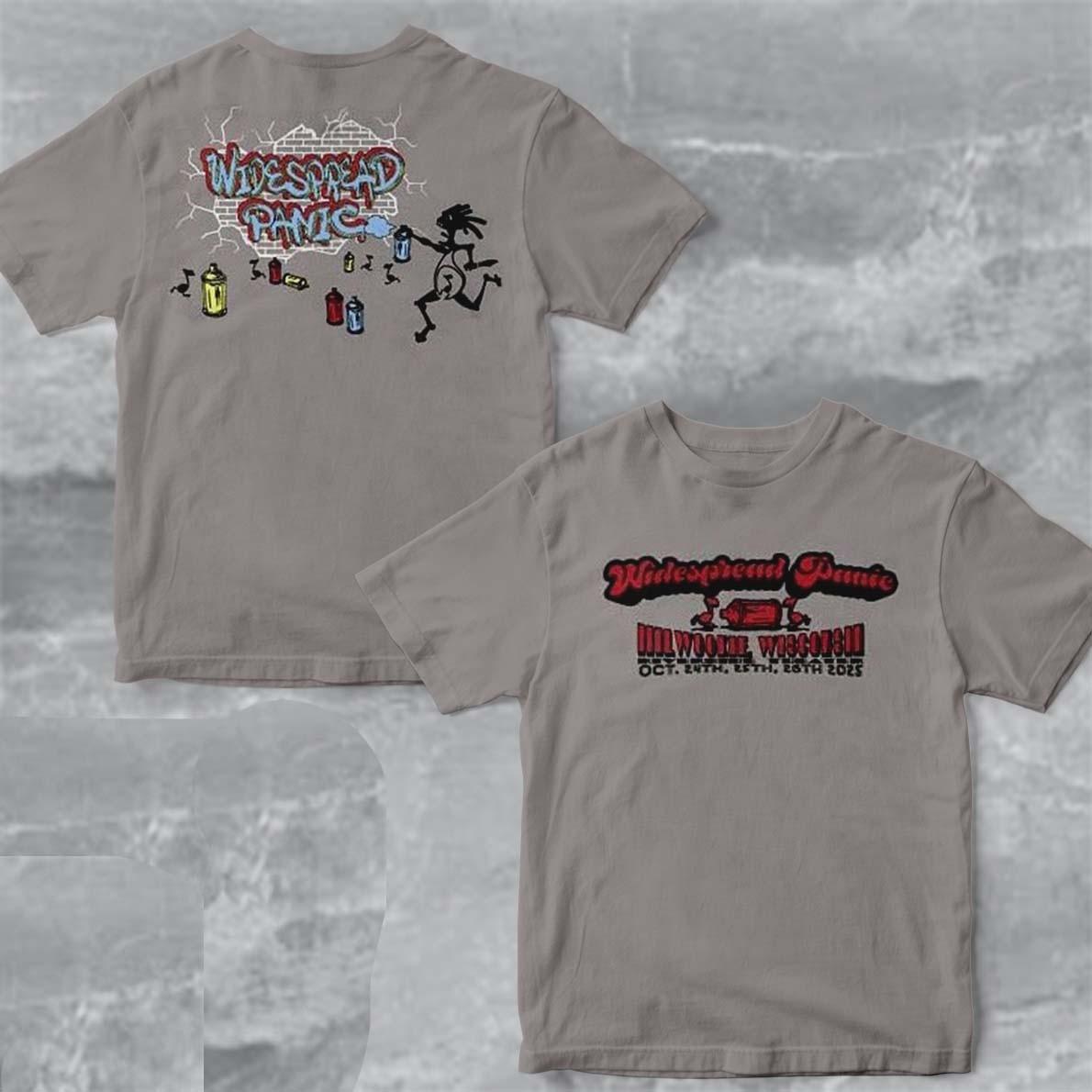 Widespread Panic Milwaukee Wisconsin 2026-October 24 25 26 2026 2 Sided T-Shirt XXXL