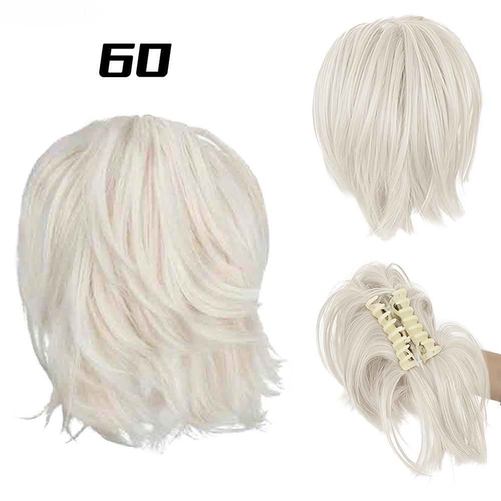 

Синтетические короткие волнистые волосы для наращивания, прическа с когтями, хвост, грязные пучки для волос для женщин, для косплея 25cm