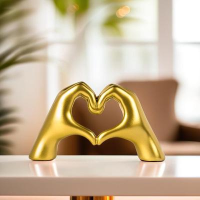 Heart Shaped Love Hands Show Pieces for Home Decor Living Room Items | Cute Gift Item for | Modern Center Table Tv Shelf Office Interior Statue