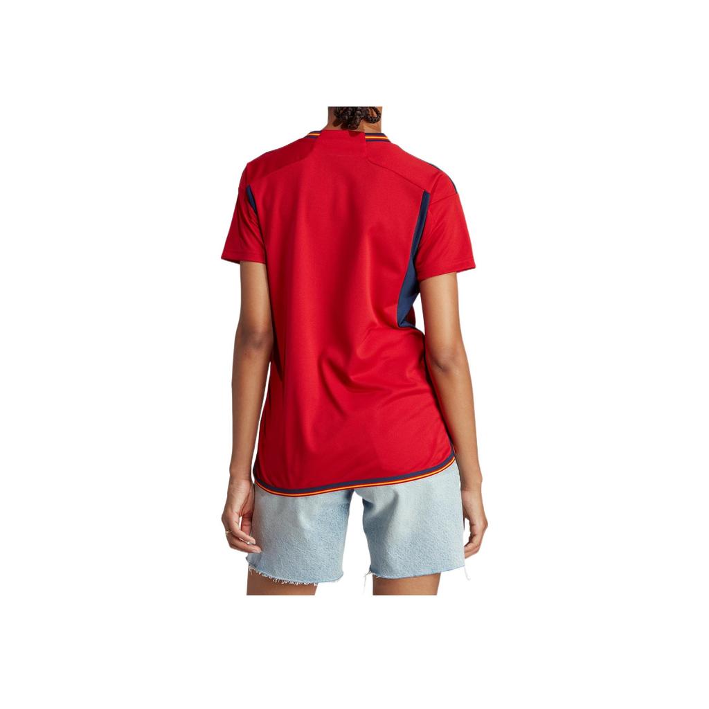 Adidas Logo Printed Striped Short Sleeve T-Shirt Women Tops Red HF1409