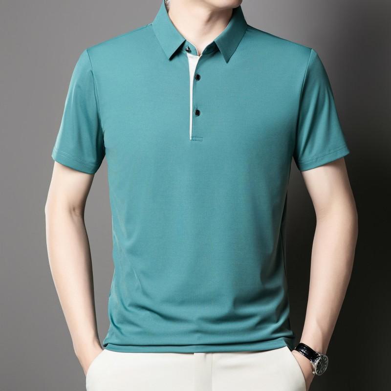 Top Grade Designer Brand Polo Shirt Men Summer New High Short Sleeve Regular Casual Simple Solid Tops Fashions Mens Clothes 2026