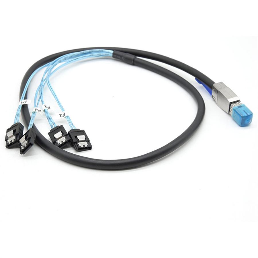 Mini SAS SFF8644 To 4 SATA Ports 12Gb Cable 50Cm