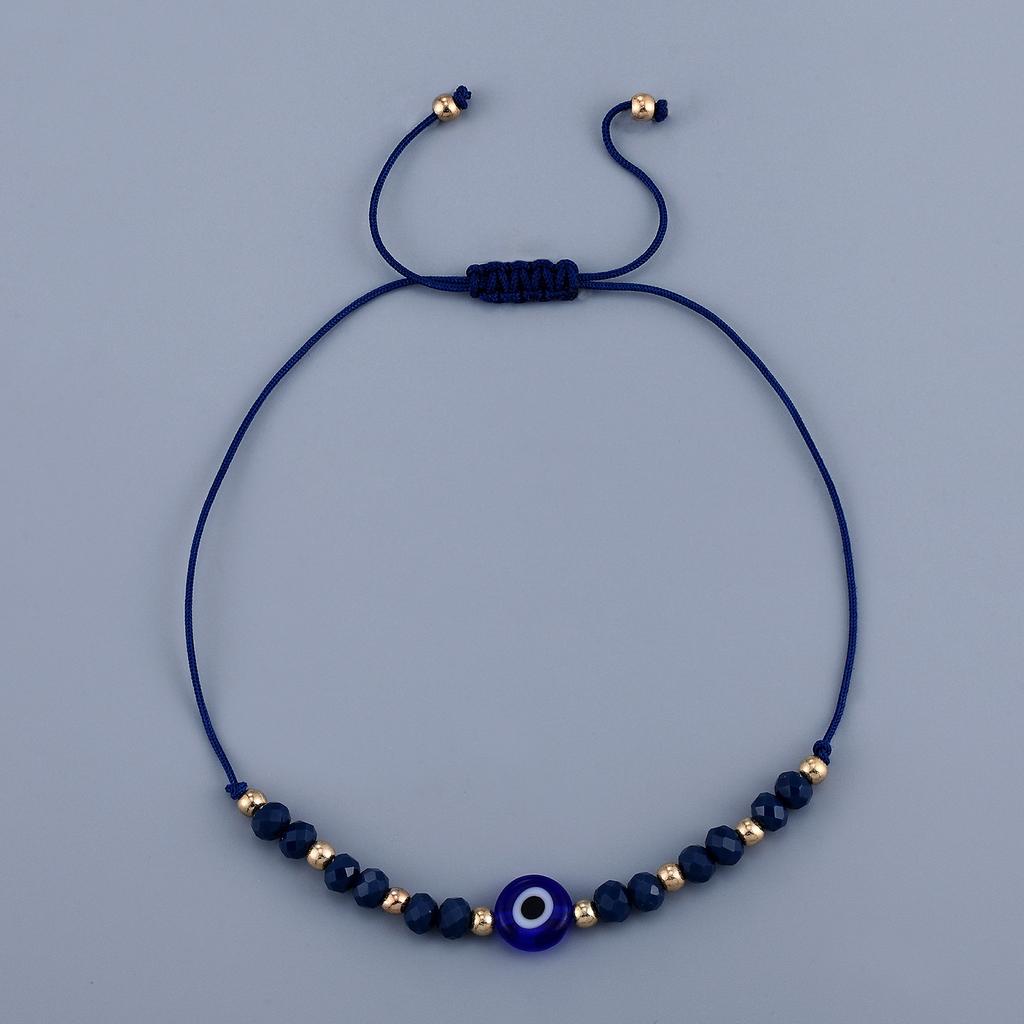 Crystal Rice Bead Bead Woven Demon'S Eye Bracelet Set Glazed Eye Bead Bracelet 12