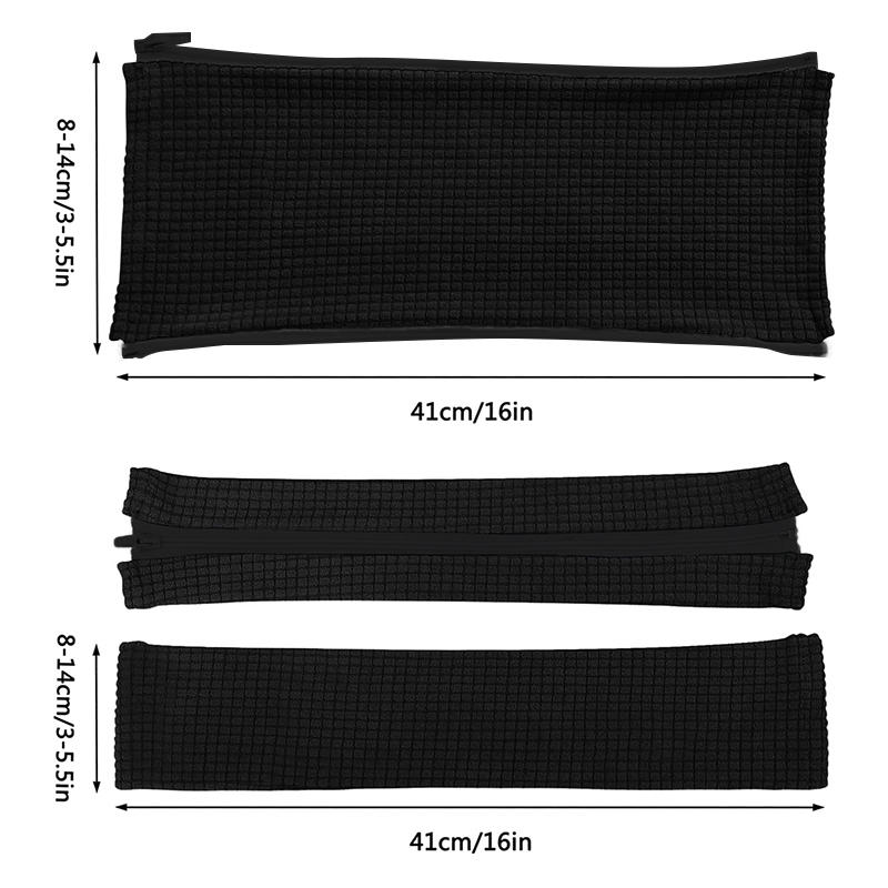 1 Pair Universal Solid Color Elastic Zip Armrest Covers Polyester Armrest Computer Chair Covers For Office Computer Chair