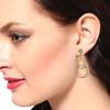 Valentine Gifts For Girlfriend/Wife: Estele 24 Kt Gold Plated Zinc Brass Overlap Dangle Earrings For Girls and Women