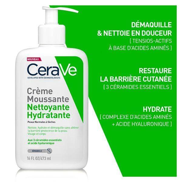 Cerave Hydrating Foaming Cleanser Face Cream for Normal To Dry Skin 473ml