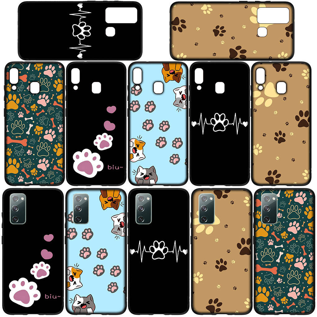 Hülle für iPhone 17 16 15 Xiaomi Poco Redmi Note 14 13 12 11 Pro Max 9 16e Samsung Galaxy S25 S24 S23 OPPO Huawei Cartoon Hund Pfote Katze Handyhülle