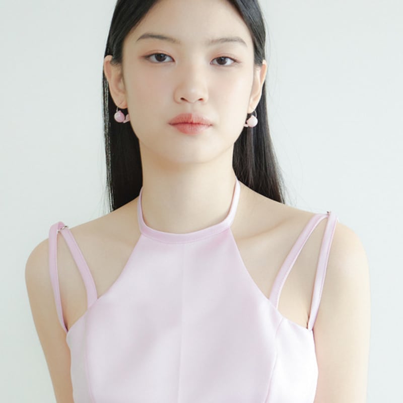 LOVUEE Pink Kitty with Pink Tulip Earrings