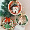 DIY Christmas Wreath with LED Light Battery Operated Christmas Tree Hanging Ornament for Christmas Party Decorations