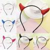 Glitter Cow Horn Hairband Cloth Halloween Hair Hoop Funny   Adult