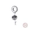 Fashion 925 Sterling Silver Clear CZ Cocktail Glass Dangle Charm Beads for Jewelry Making Fits Original Bracelet DIY Gift